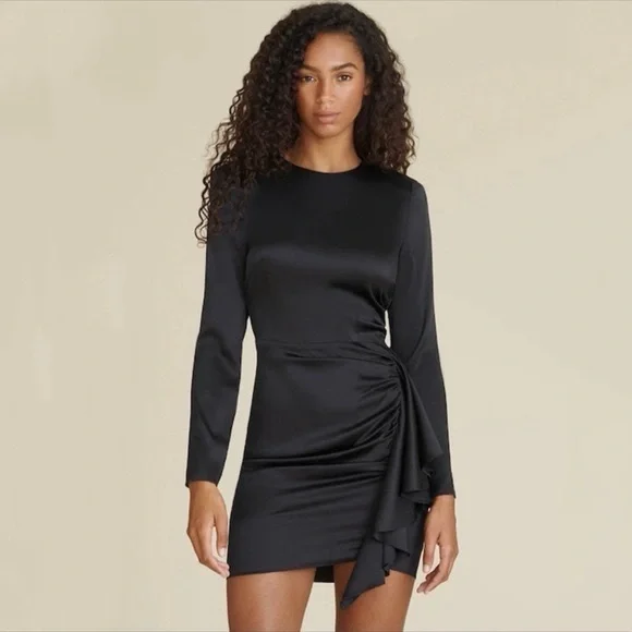 Veronica Beard Rula Ruched Silk Dress - Picture 1 of 14